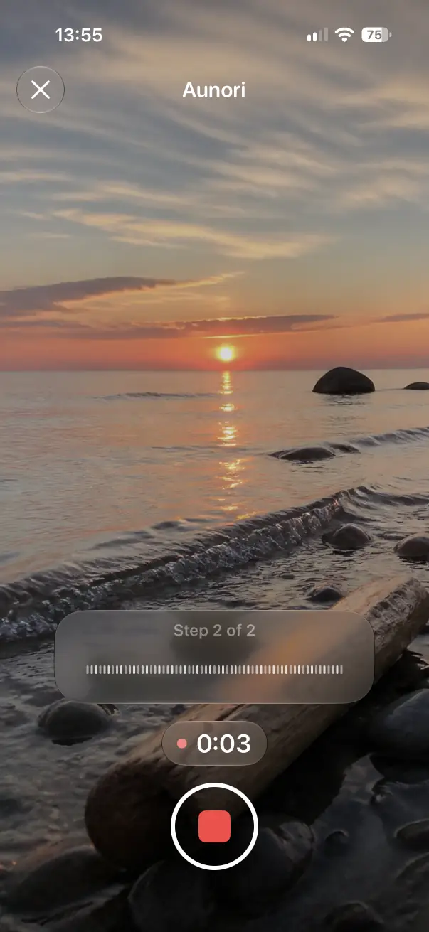 Aunori recording 360° Spatial Audio around a sunset Moment