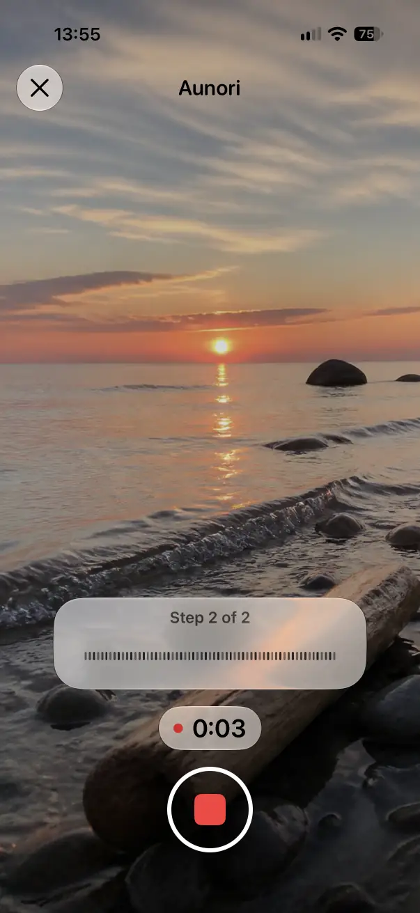 Aunori recording 360° Spatial Audio around a sunset Moment